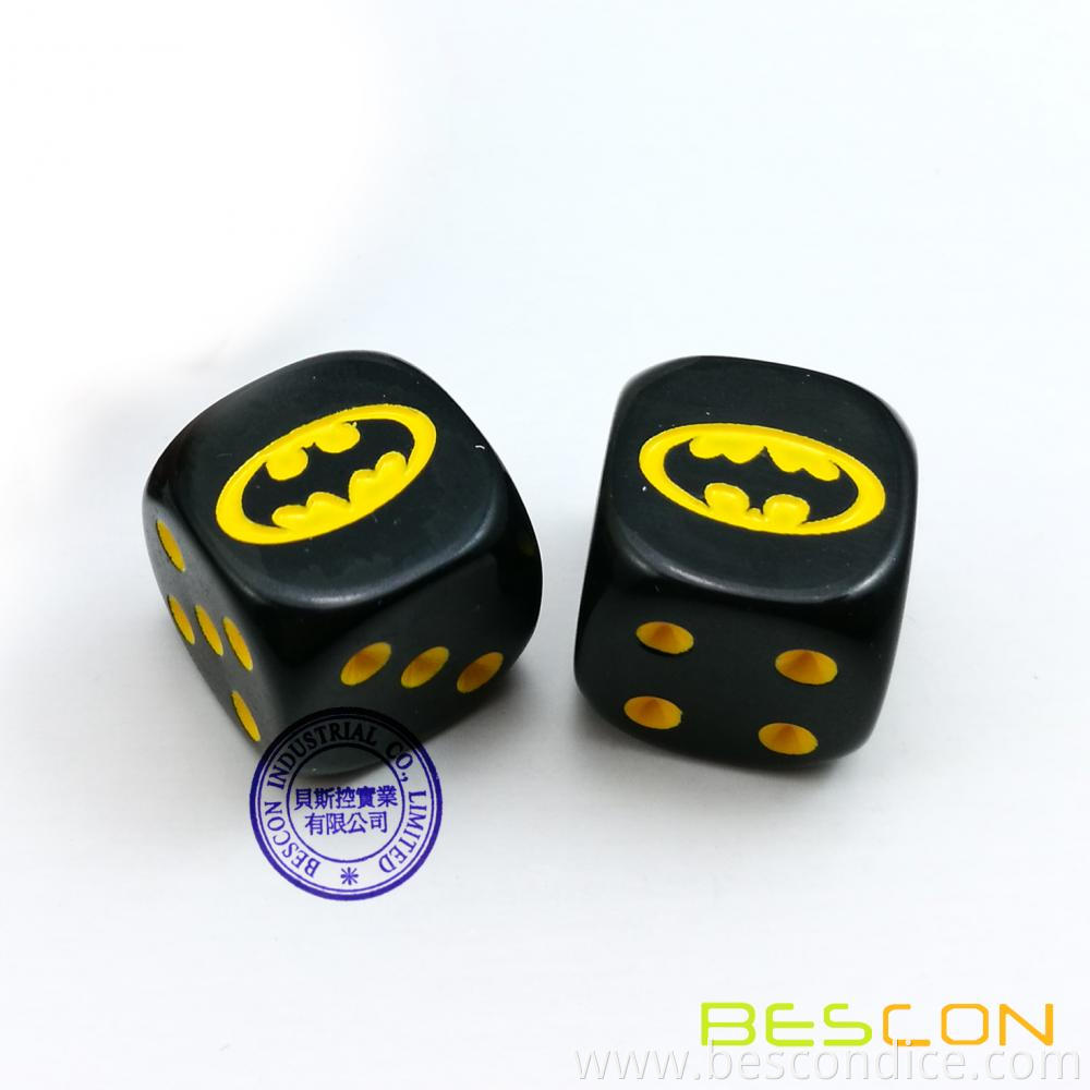 Logo Engraving Playing Dice Logo Engraving Playing Dice